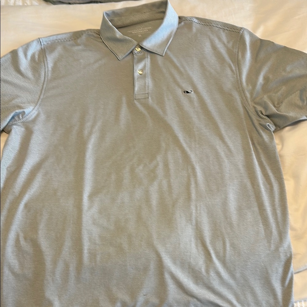 Vineyard Vines Gray Polo Shirt Classic Style